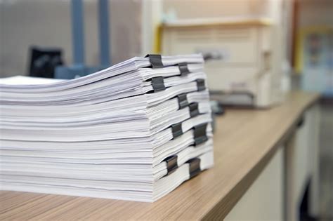 Premium Photo Close Up Pile Of A Lots Paper And Paperwork Report Or