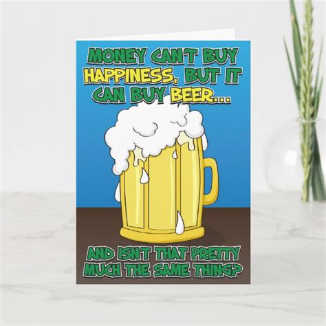 Funny Birthday Card For Man Beer Zazzle Com