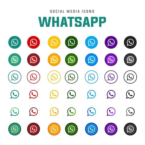 Premium Vector Social Media Icon Pack Whatsapp