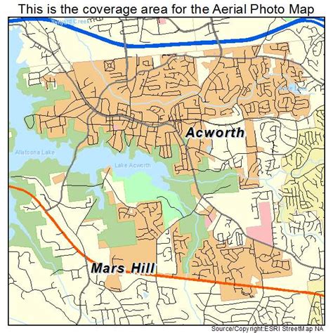 Aerial Photography Map Of Acworth Ga Georgia