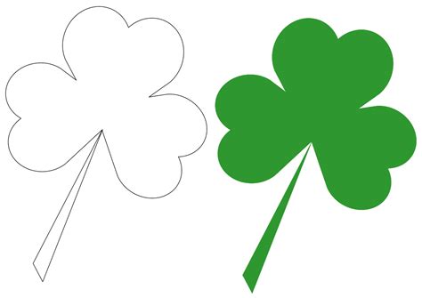 Shamrock Outline And Silhouette Clip Art At Vector Clip Art