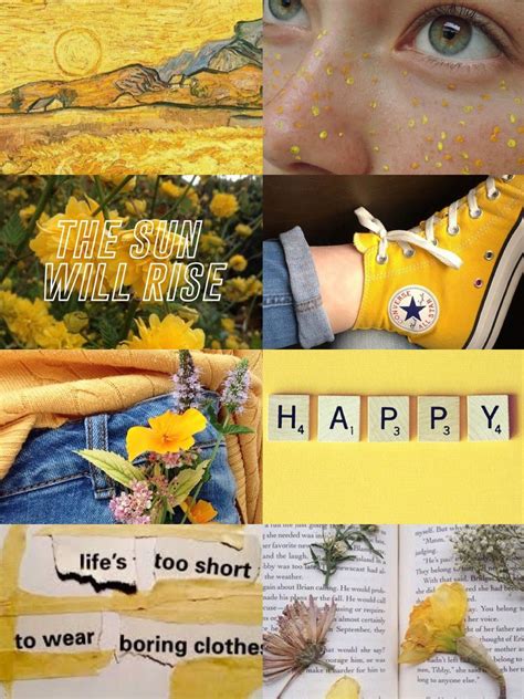 Aesthetic Wallpapers Yellow Pastel Collage