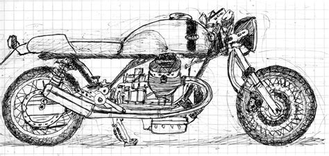 Cafe Racer Dibujo A Manoandres T Cafe Racer Art
