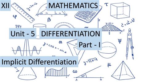 Class Mathematics Chapter Implicit Differentiation Part