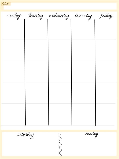 Blank Weekly Calendars Printable Activity Shelter Printable Blank