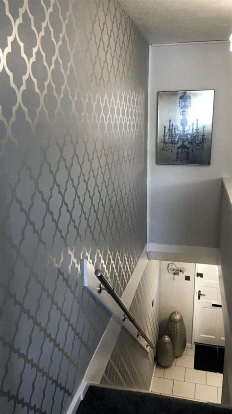 Camden Trellis Wallpaper Soft Grey Silver Silver