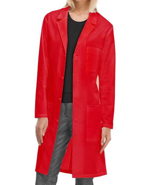 Unisex Red Colored 40 Inch Long Lab Coat