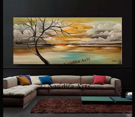 Tree Painting Colorful Extra Large Tree Painting Original Etsy In