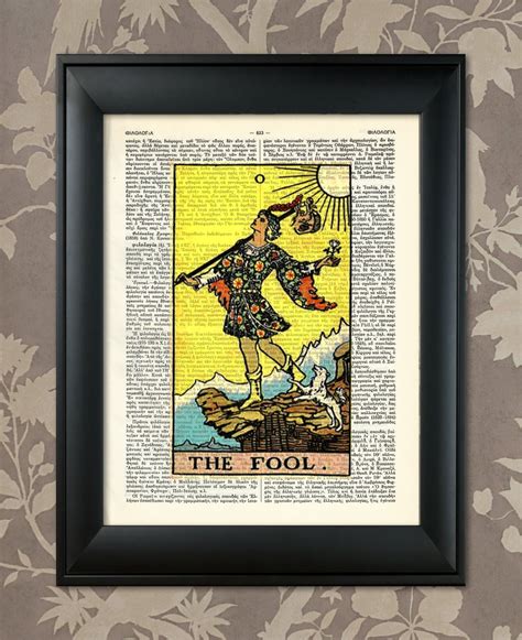 The Fool Tarot Card Print Tarot Card Poster Tarot Print Etsy