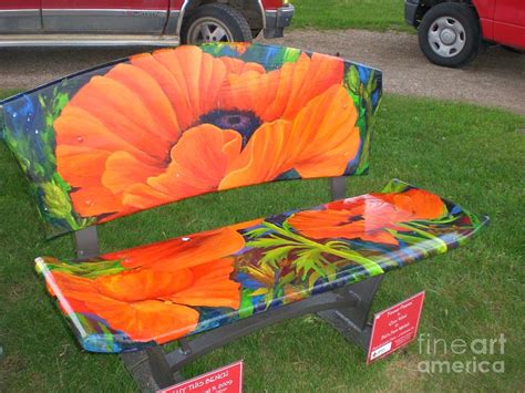 Custom Painted Benches Painting By Glory Wood Fine Art America