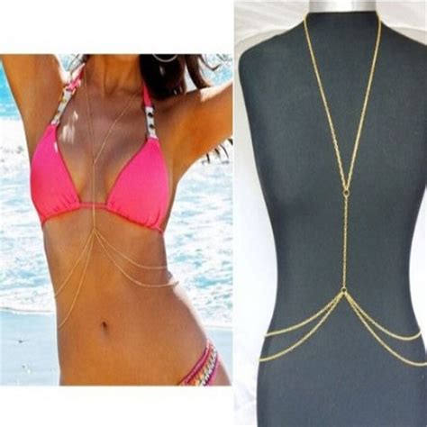 Best Price Bikini Beach Crossover Harness Necklace Waist Belt Belly