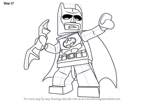 Batman drawing step by step. Learn How to Draw Batman from The LEGO Movie (The Lego ...