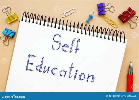 Business Concept Meaning Self Education With Phrase On The Page Stock