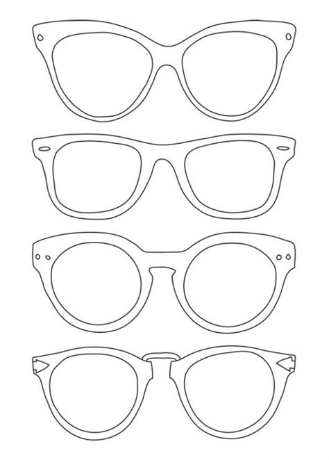 Auf welche punkte sie als kunde beim kauf ihrer bastelvorlage brille achten sollten! Sonnenbrillenschablone in 2020 | Kunst grundschule, Farben ...