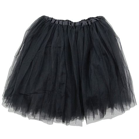Black Plus Extra Plus Size Adult Size 3 Layer Basic Ballet Tutu Plus Size Tutu Skirt Adult