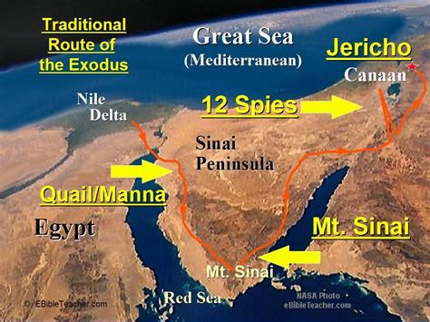 Exodus Major Events Map Maps Exodus Bible Mapping Bible