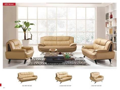 Shop the latest genuine leather sofa set in living room deals on aliexpress. Beige Chic Italian Leather Sofa ESF 405 Modern ...