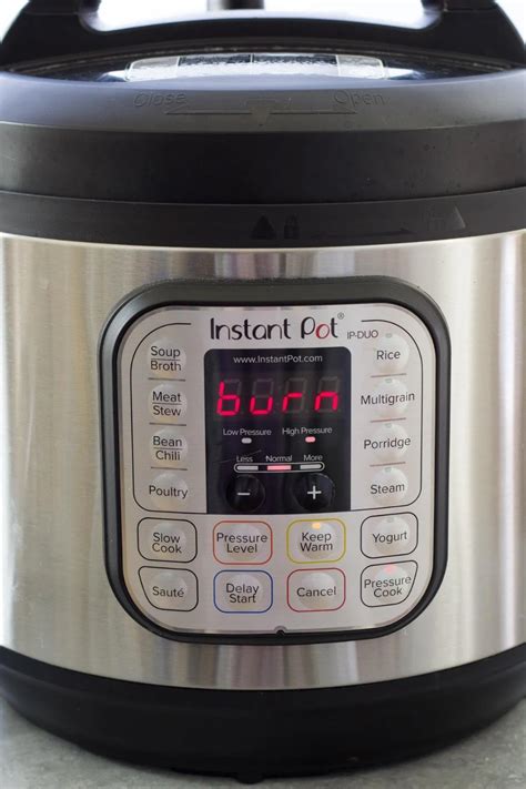 There may be a slight amount of burned food at the bottom of your pot, but not enough to ruin whatever you're cooking. The Instant Pot Burn message - What it means, and how to ...
