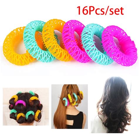 16Pcs Hairdress Magic Bendy Curler Magic Hair Donuts Hair Styling