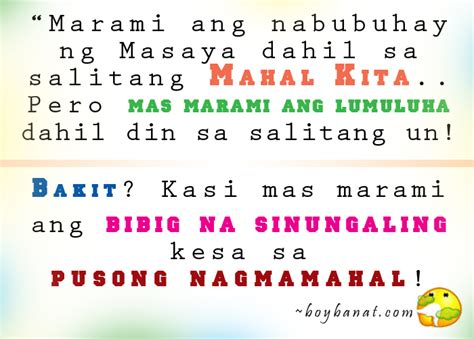 Pinoy Love Quotes Tagalog Love Quotes And Cheesy Lines ~ Boy Banat