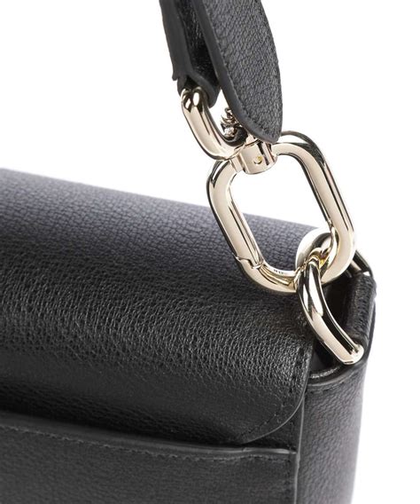 Furla Metropolis S Shoulder Bag Grained Leather Black Wb00772 Ax0732
