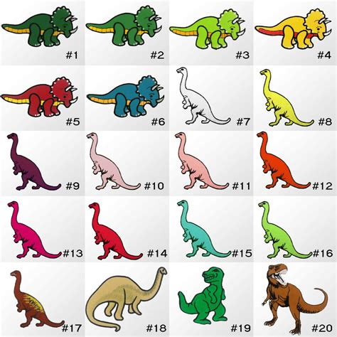1168r Dino Dinosaur Cartoon Animal Kids Children Sew Iron