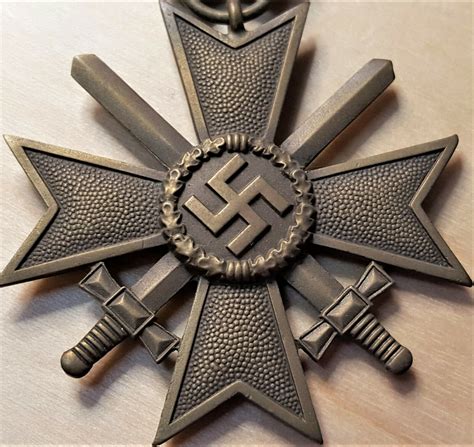 Ww2 Nazi Germany War Merit Cross With Swords Medal 133 By Otto