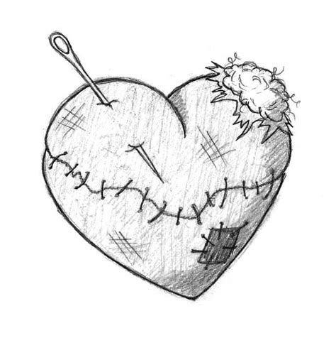 Gallery For Emo Broken Heart Drawings Heart Drawing Broken Heart