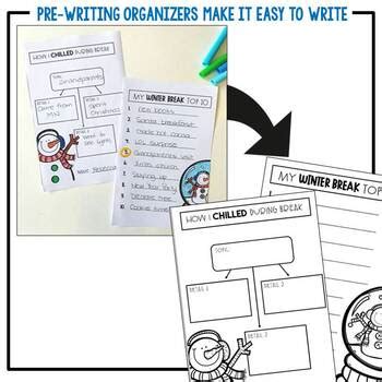 Easily get back on track the first week after winter break. January No Prep Writing Activity: My Winter Break was SNOW ...