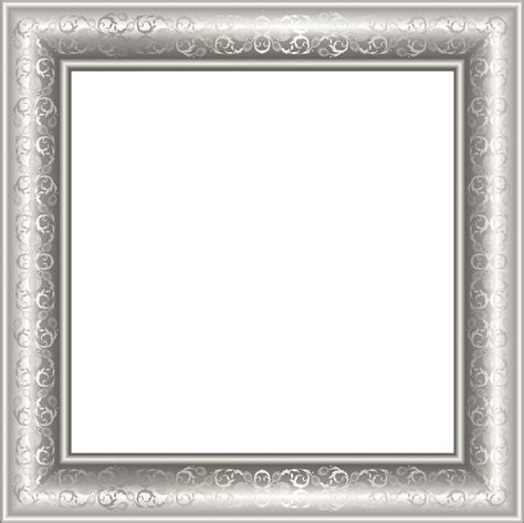 Silver Transparen Png Photo Frame With Ornaments Frame Frame Border