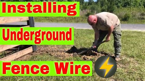 How To Run Electric Fence Wire Underground Electric Fence Under A