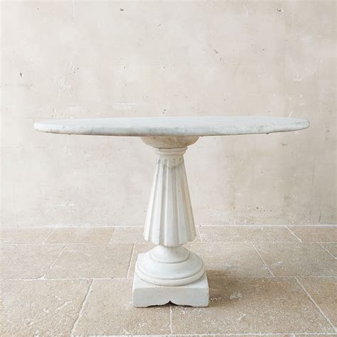 Antique Italian Round White Marble Table Piet Jonker