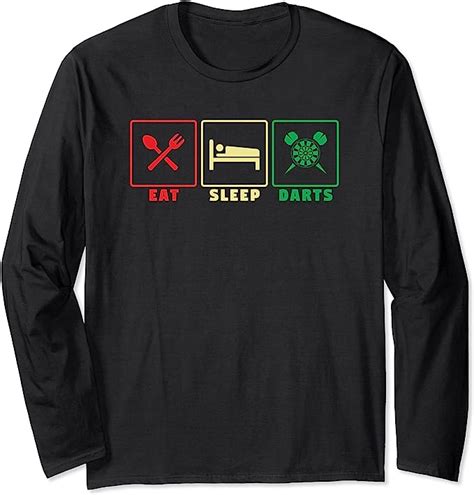 Eat Sleep Darts Darts Player Long Sleeve T Shirt Clothing