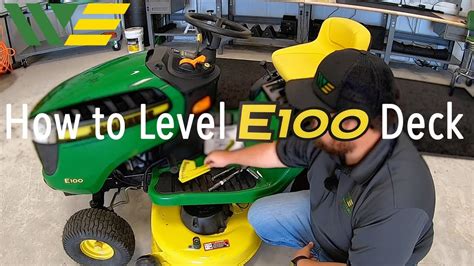 How To Level Mower Deck On John Deere E100 Tractor Style Mower How To