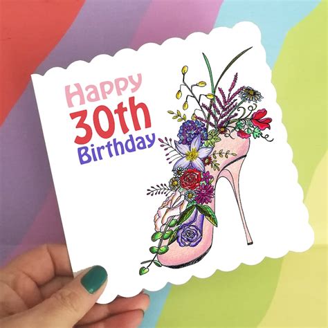 Happy 30th Birthday Card Ladies 30th Birthday Card Birthday Etsy