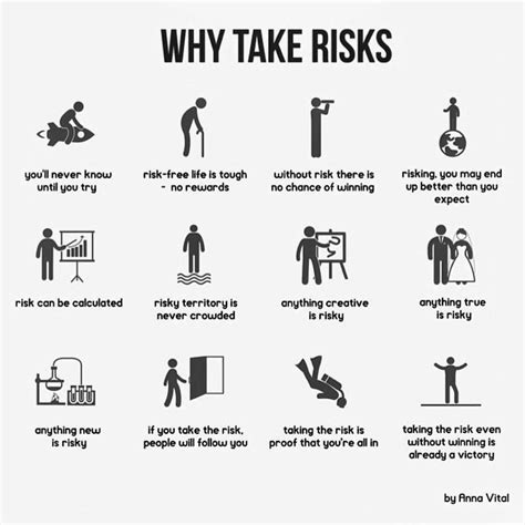 why take risks youll never know until gou try risk can be calculated anything new is risky risk