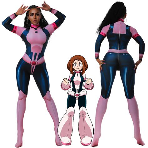 Ochako Uraraka My Hero Academia Cosplay Costume Jumpsuit For Kids Adult