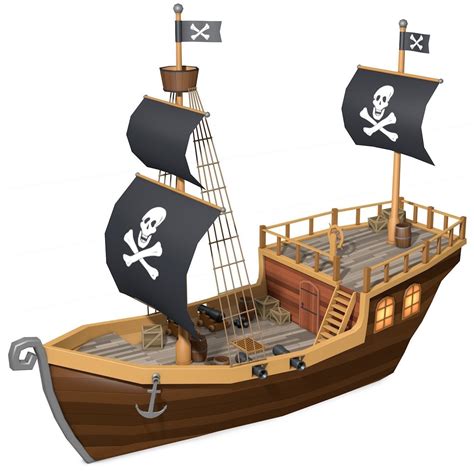 5 Cool Galleon 3d Model Free Nim Mockup