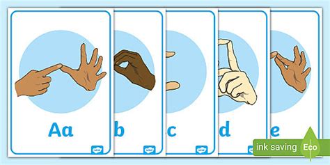 Bsl Resources English Sign Language Alphabet Posters