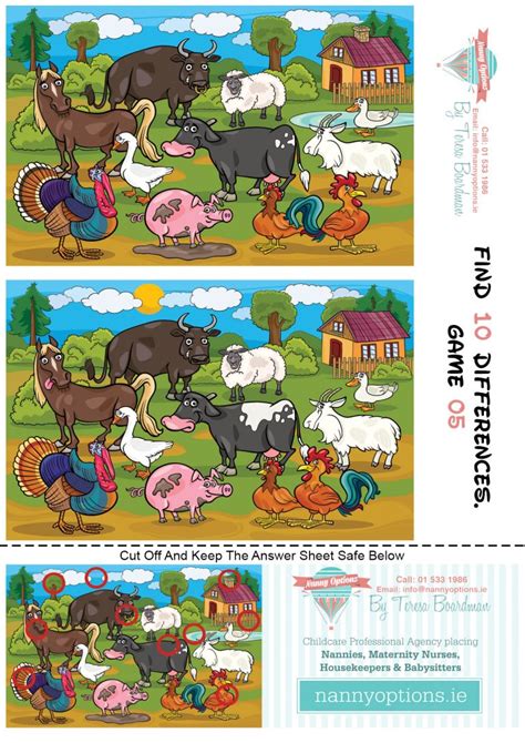 Games For Kids Find 10 Differences Game 5 Nanny Options By Teresa