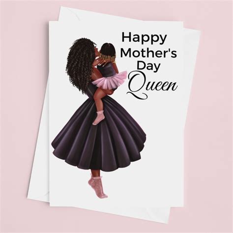 African American Mothers Day Card Etsy