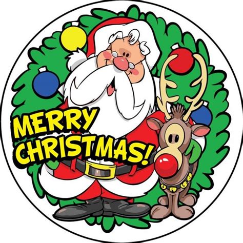 Merry Christmas Stickers Shop Classic Claus