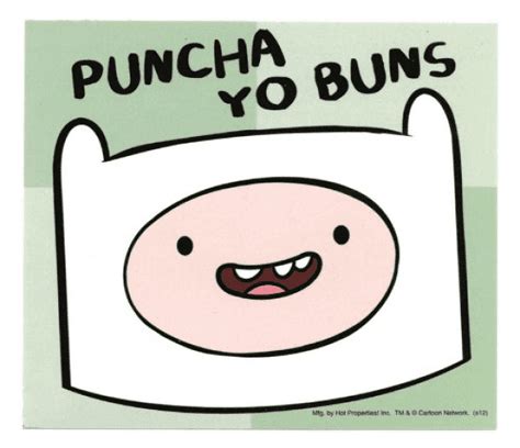 Adventure Time Finn Head Puncha Yo Buns Sticker By Animewild