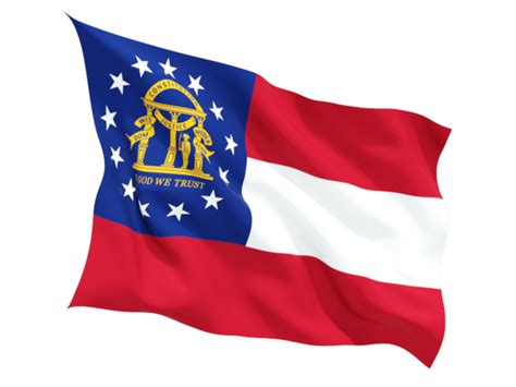 Fluttering Flag Illustration Of Flag Of Georgia