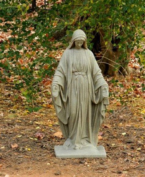Virgin Mary Statue 34 Inch Statuary Garden Decor Outdoor Yard Lawn