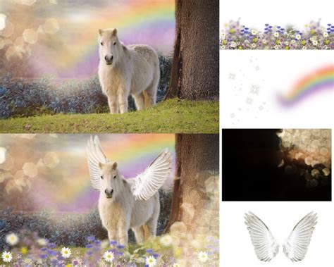 Unicorn Overlays Unicorn Digital Backdrop Spring Fairytale Etsy