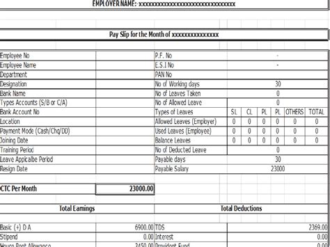 Basic Payslip Template Excel Download Excel Templates