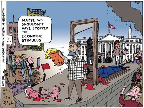 Political Cartoon On Stimulus Checks Arrive By Ted Rall At The Comic News