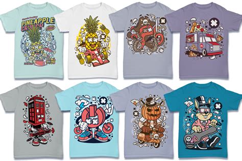 224 Pro Cartoon T Shirt Designs Dealjumbo