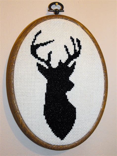 Duck Down Designs Free Deer Head Cross Stitch Pattern